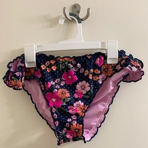Shade & Shore Floral Ruffle Bikini Bottom Size L